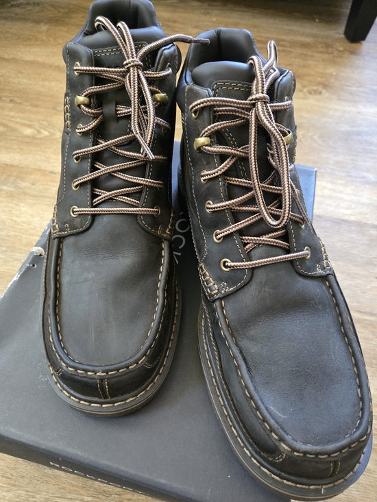 Men\'s Rockport Dark Brown Leather Lace-Up Rugged Boots main image 4